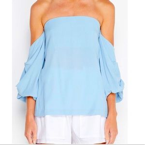 MLM the Label Arctic Blue Pillar Shoulder Top -Small